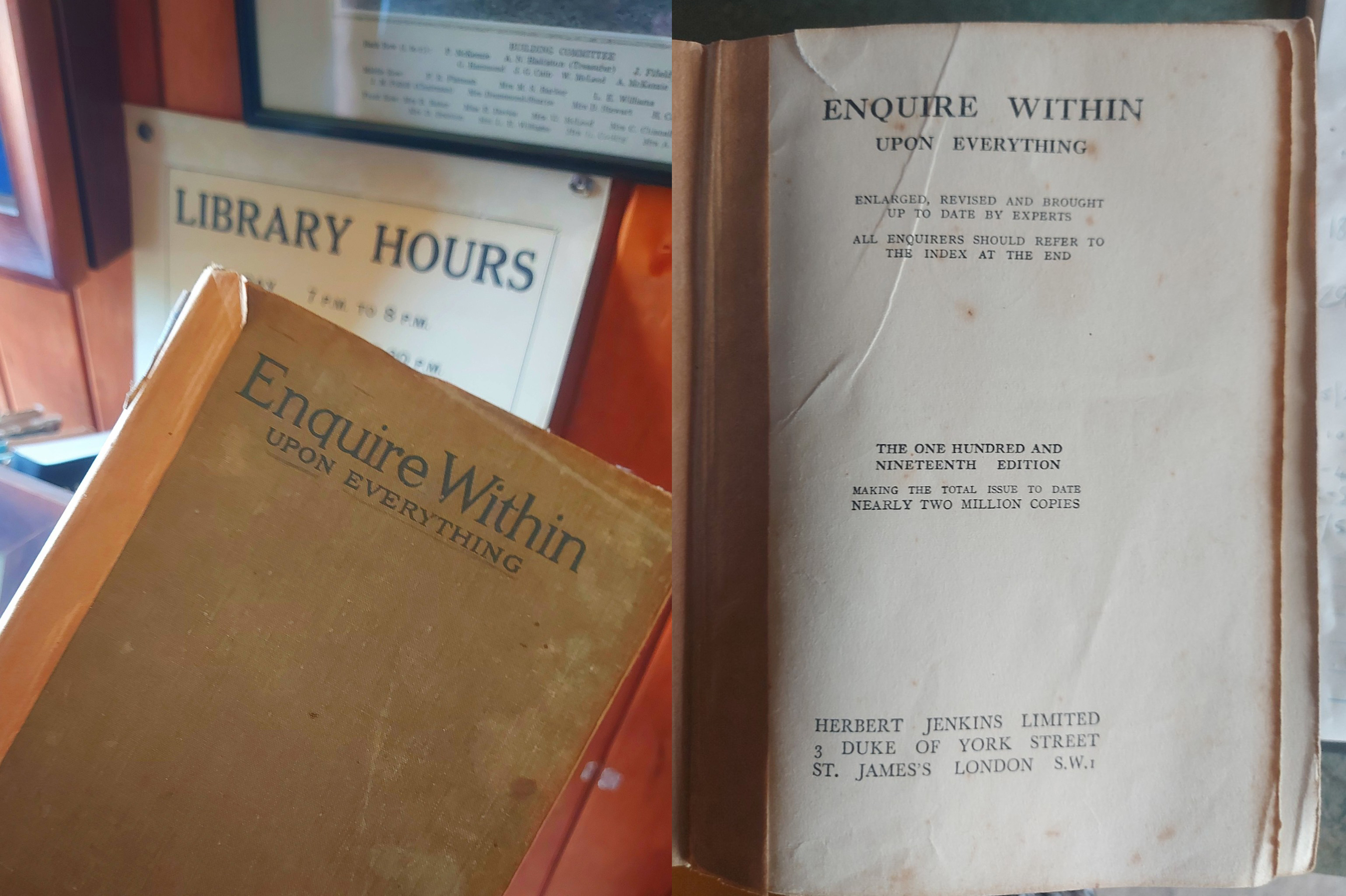 Enquire Within Book Eleanor Tripp Library