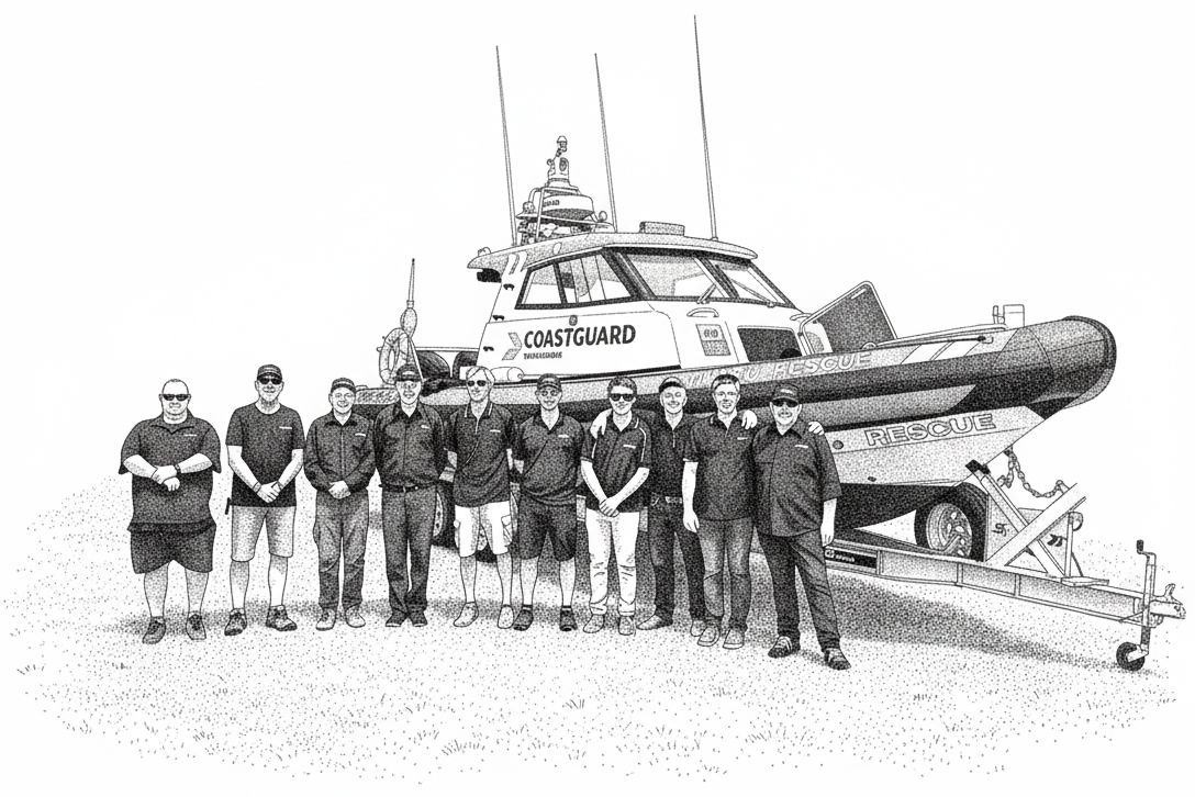 Local coast Guards in Timaru witnessed their origins return to the bay