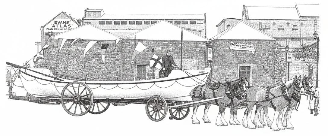 The Alexandra outside the Timaru Landing Services Building