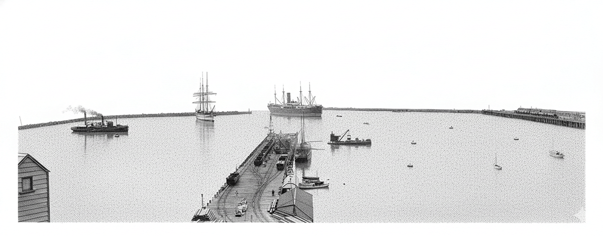 The breakwater helped to reduce shipwrecks and loss of life