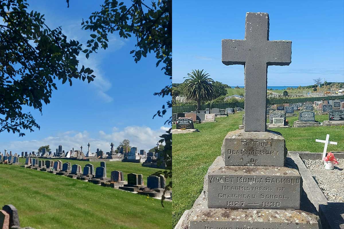 Violet Salmond grave at timaru cemetery