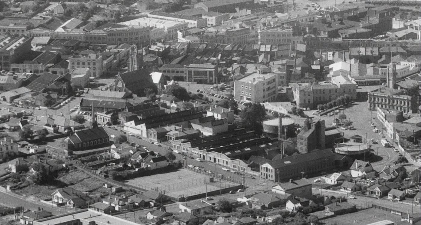19 March 1959 Gas works Timaru Whites Aviation Alexander Turnbull Library Ref WA 49671 32241121