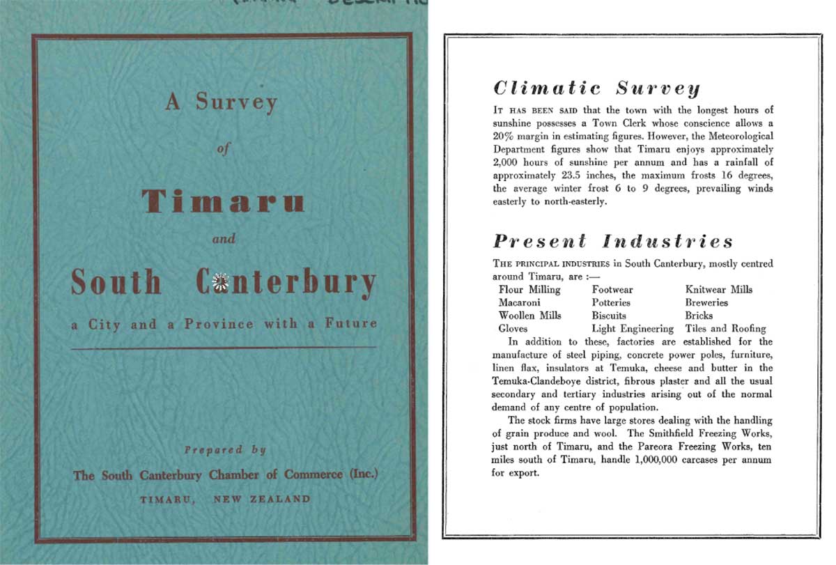 A Survey of Timaru and South Canterbury 1950 Aoraki Recollect