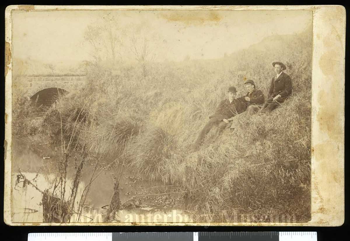 Bluestone bridge at Salwater Creek Timaru c 1900 202206803 South Canterbury Museum CN 2022068