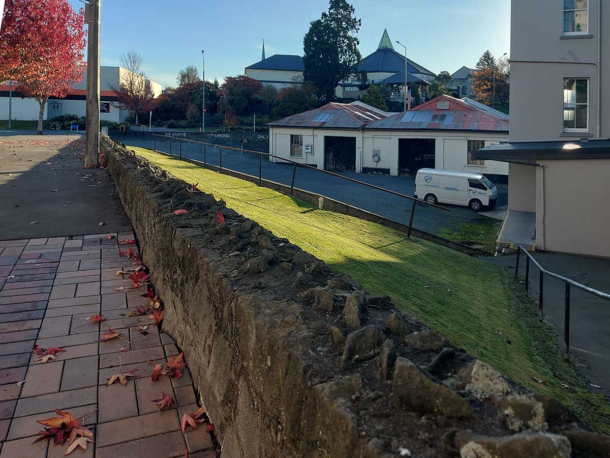 Bluestone Wall on King George Place Timaru RFauth 2026 162252