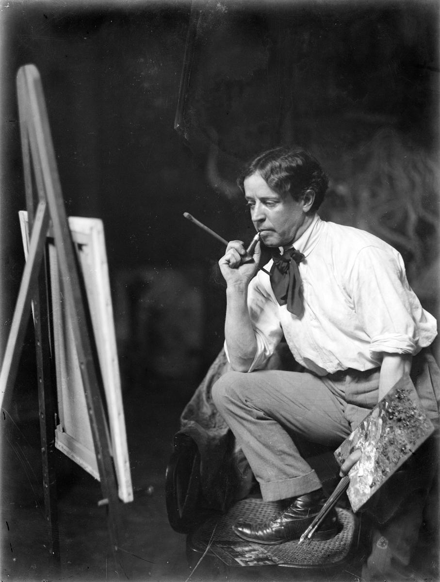 Charles Frederick Goldie at His Easel