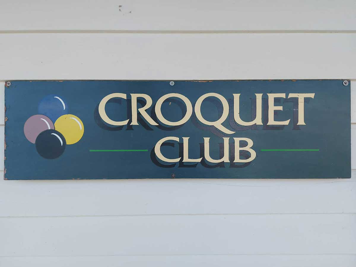 Geraldine Croquet Club former hockey club Roselyn Fauth 260615 building sign