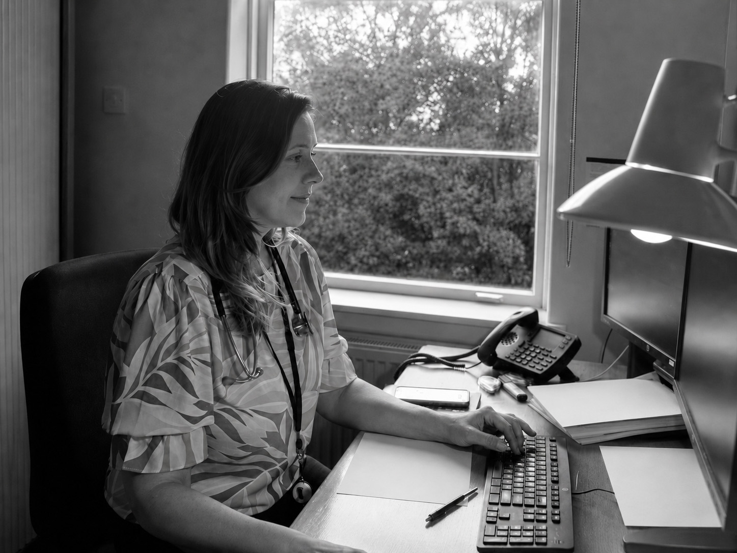 Kelly Sweerus at work in her office in the Timaru Hosptial 14 05 2026
