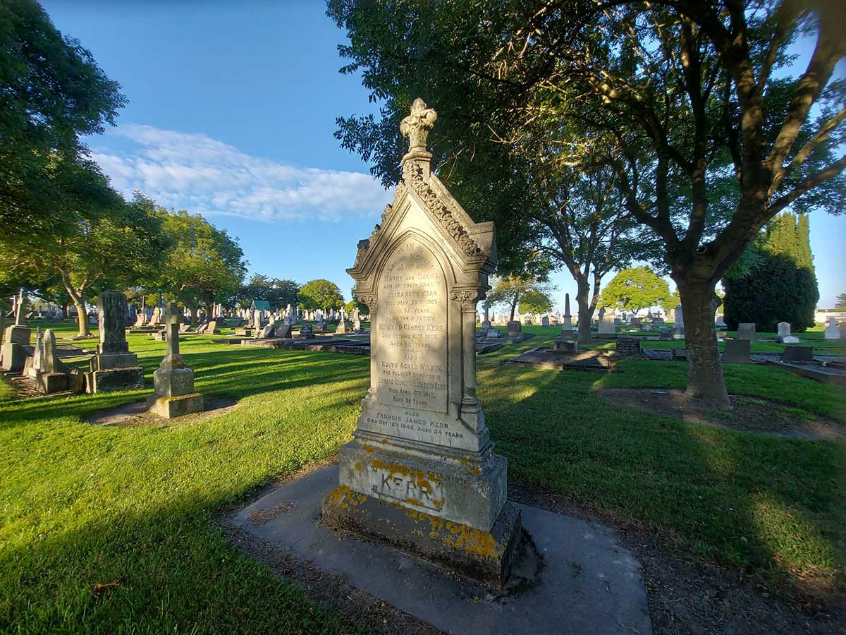 Kerr family headstone timaru cemetery roselyn fauth March 2026