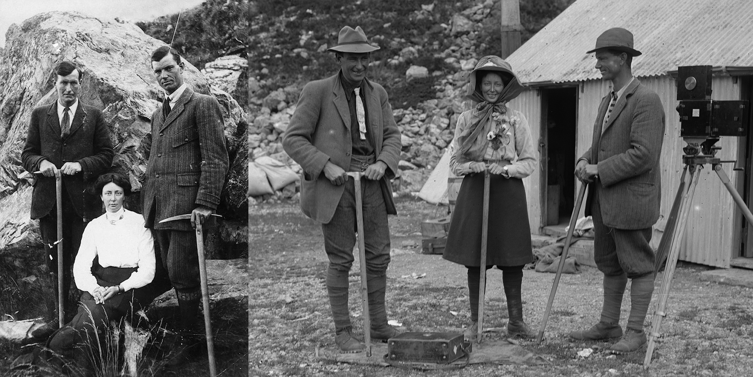 MA I421530 TePapa Miss Freda Du Faur and full Emmeline Freda Du Faur with Alec and Peter Graham Ref MNZ 1296 12 F Alexander Turnbull Library