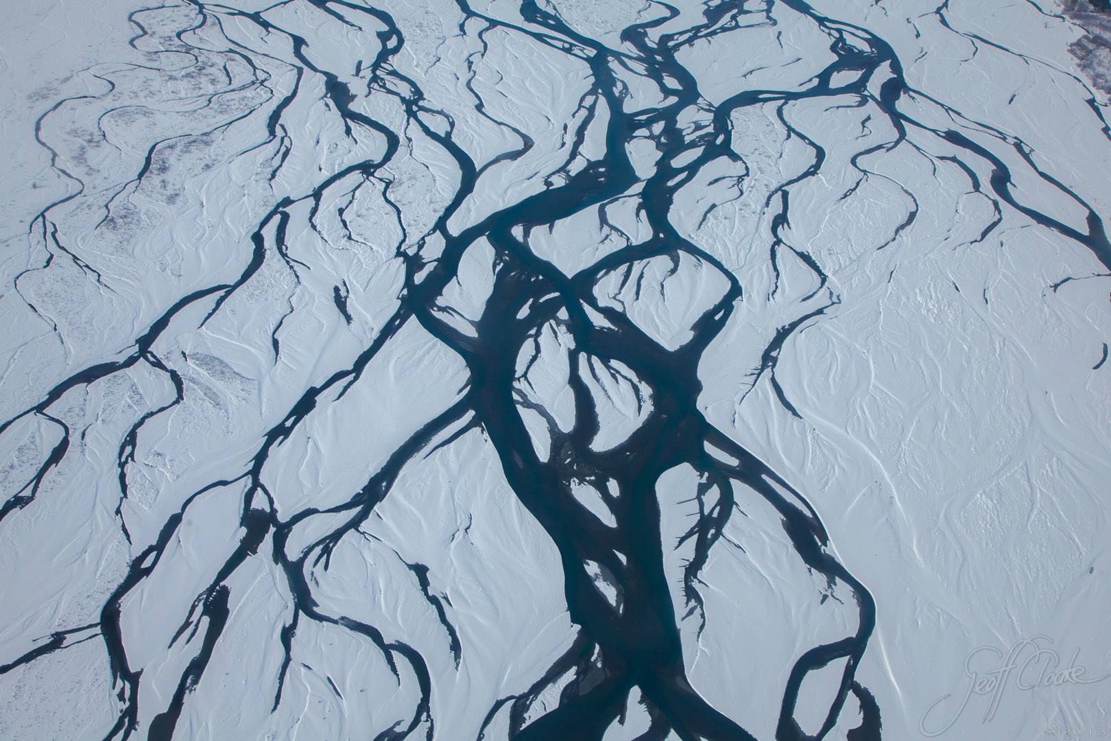 Rangatata River in the Snow Photography By Geoff Cloake June 2013 copyright