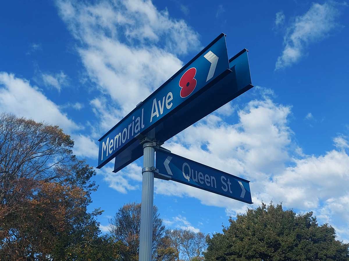 Street Signs for Memorial Ave Photography Roselyn Fauth April 2026