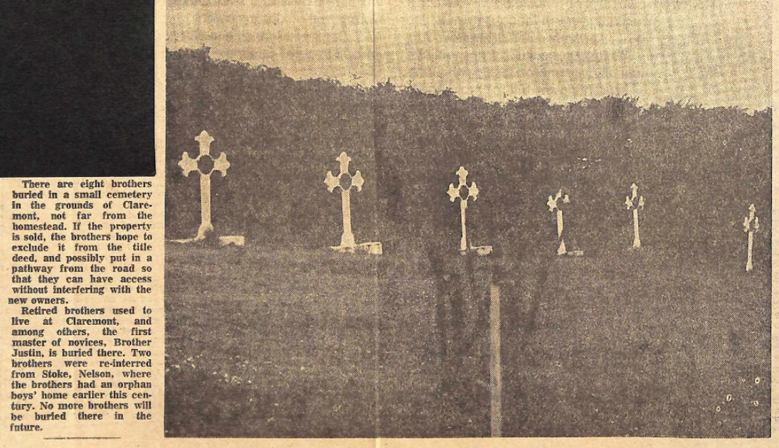 Marist burials at Claremont (01 Oct 1977). Aoraki Heritage Collection, accessed 17/12/2025, https://aorakiheritage.recollect.co.nz/nodes/view/2465