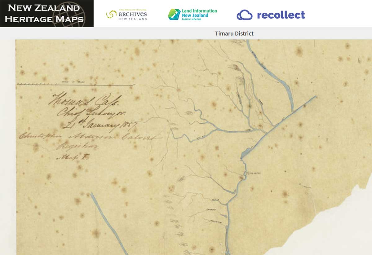 Timaru District 1857 NZ Heritage Maps 2447