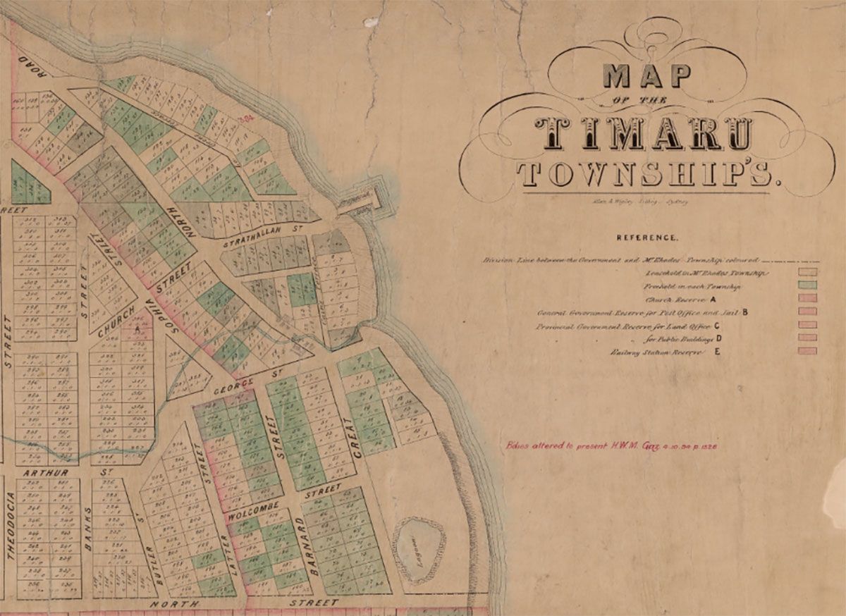 Timaru town NZ Heritage Maps Platform recollect 1138