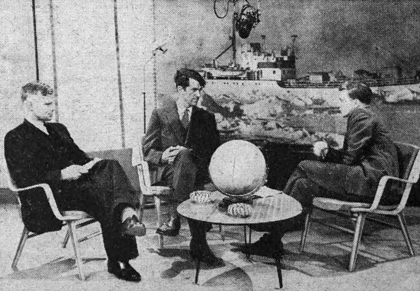 V. E. Fuchs and Edmund Hillary interviewed by David Attenborough