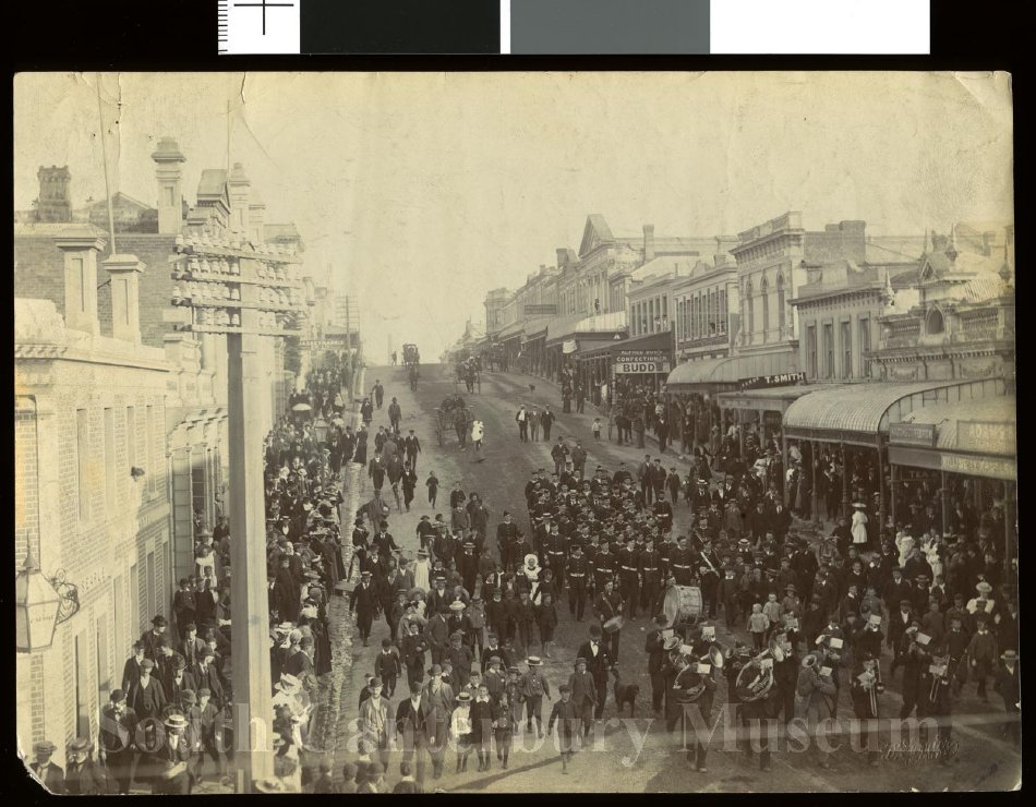 W Byrne of Timaru leaving for the Boer War 1899 South Canterbury Musuem 1415