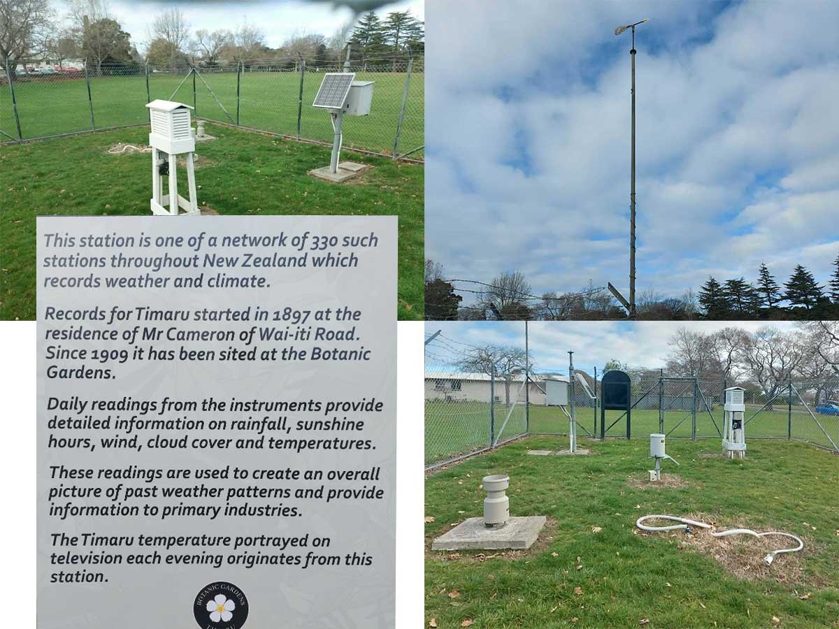 Weather station timaru botanic gardens
