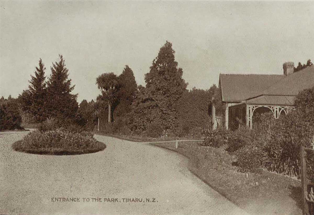 Timaru and surrounding districts Entrance to the Park Aoraki Heritage Collection 1912