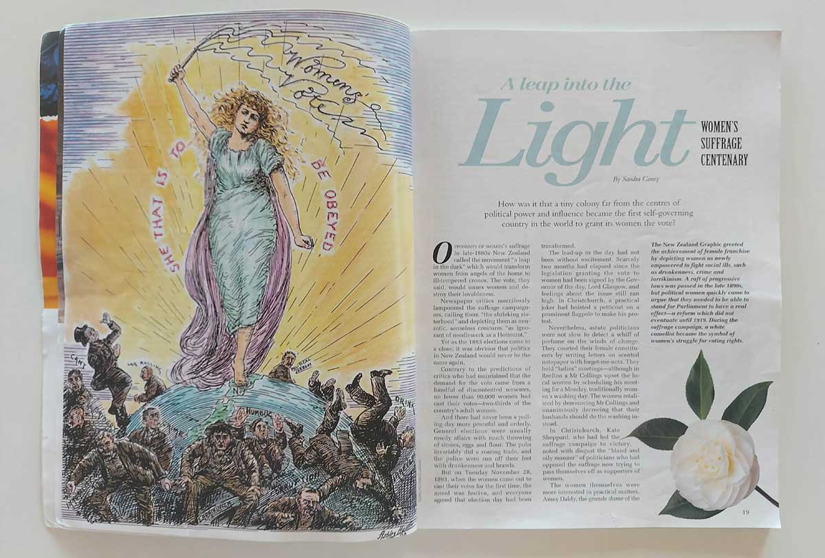 womens suffrage New Zealand Geographic anniversary